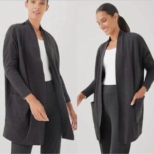 Pact Women's Black Open Cardigan